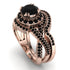 Unique Black Diamond Halo Bridal Set - Jessica No. 38 image 1