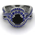 Unique Black Diamond Halo Bridal Set - Jessica No. 69 image 2