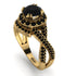 Unique Black Diamond Halo Engagement Ring - Jessica No. 37 image 1
