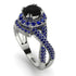 Unique Black Diamond Halo Engagement Ring - Jessica No. 69 image 1