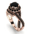 Unique Black Diamond Halo Engagement Ring - Jessica No. 38 image 1