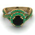 Unique Black Diamond Halo Engagement Ring - Jessica No. 22 image 2