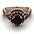 Unique Black Diamond Halo Engagement Ring - Jessica No. 38 image 2