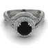 Unique Black Diamond Halo Engagement Ring - Jessica No. 9 image 2