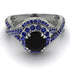 Unique Black Diamond Halo Engagement Ring - Jessica No. 69 image 2
