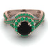Unique Black Diamond Halo Engagement Ring - Jessica No. 23 image 2