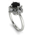 Unique Bloom Halo Black Diamond Ring - Amanda No. 9 image 1