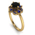 Unique Bloom Halo Black Diamond Ring - Amanda No. 67 image 1