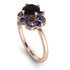 Unique Bloom Halo Black Diamond Ring - Amanda No. 68 image 1