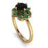 Unique Bloom Halo Black Diamond Ring - Amanda No. 22 image 1