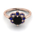 Unique Bloom Halo Black Diamond Ring - Amanda No. 68 image 2