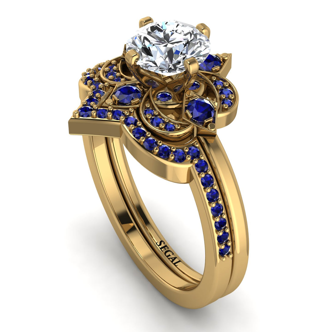 Unique Bloom Halo Diamond Bridal Set - Amanda No. 61