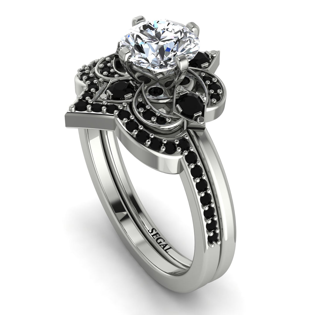 Unique Bloom Halo Diamond Bridal Set - Amanda No. 33