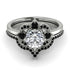 Unique Bloom Halo Diamond Bridal Set - Amanda No. 33 image 2