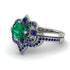 Unique Bloom Halo Emerald Bridal Set - Amanda No. 66 image 3