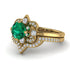 Unique Bloom Halo Emerald Bridal Set - Amanda No. 4 image 3