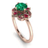 Unique Bloom Halo Emerald Ring - Amanda No. 50 image 1