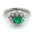 Unique Bloom Halo Emerald Ring - Amanda No. 6 image 2