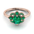 Unique Bloom Halo Emerald Ring - Amanda No. 20 image 2