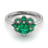 Unique Bloom Halo Emerald Ring - Amanda No. 21 image 2