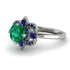 Unique Bloom Halo Emerald Ring - Amanda No. 66 image 3