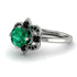 Unique Bloom Halo Emerald Ring - Amanda No. 36 image 3