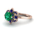Unique Bloom Halo Emerald Ring - Amanda No. 65 image 3