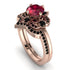 Unique Bloom Halo Ruby Bridal Set - Amanda No. 41 image 1