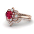 Unique Bloom Halo Ruby Bridal Set - Amanda No. 11 image 3