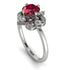 Unique Bloom Halo Ruby Ring - Amanda No. 12 image 1