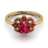 Unique Bloom Halo Ruby Ring - Amanda No. 55 image 2