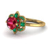 Unique Bloom Halo Ruby Ring - Amanda No. 25 image 3