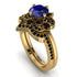 Unique Bloom Halo Sapphire Bridal Set - Amanda No. 43 image 1