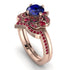 Unique Bloom Halo Sapphire Bridal Set - Amanda No. 59 image 1
