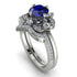 Unique Bloom Halo Sapphire Bridal Set - Amanda No. 15 image 1