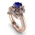 Unique Bloom Halo Sapphire Bridal Set - Amanda No. 14 image 1