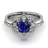 Unique Bloom Halo Sapphire Bridal Set - Amanda No. 15 image 2