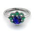 Unique Bloom Halo Sapphire Ring - Amanda No. 30 image 2