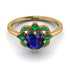 Unique Bloom Halo Sapphire Ring - Amanda No. 28 image 2