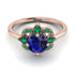 Unique Bloom Halo Sapphire Ring - Amanda No. 29 image 2