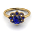 Unique Bloom Halo Sapphire Ring - Amanda No. 73 image 2