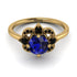 Unique Bloom Halo Sapphire Ring - Amanda No. 43 image 2