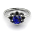 Unique Bloom Halo Sapphire Ring - Amanda No. 45 image 2
