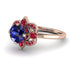 Unique Bloom Halo Sapphire Ring - Amanda No. 59 image 3