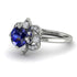 Unique Bloom Halo Sapphire Ring - Amanda No. 15 image 3