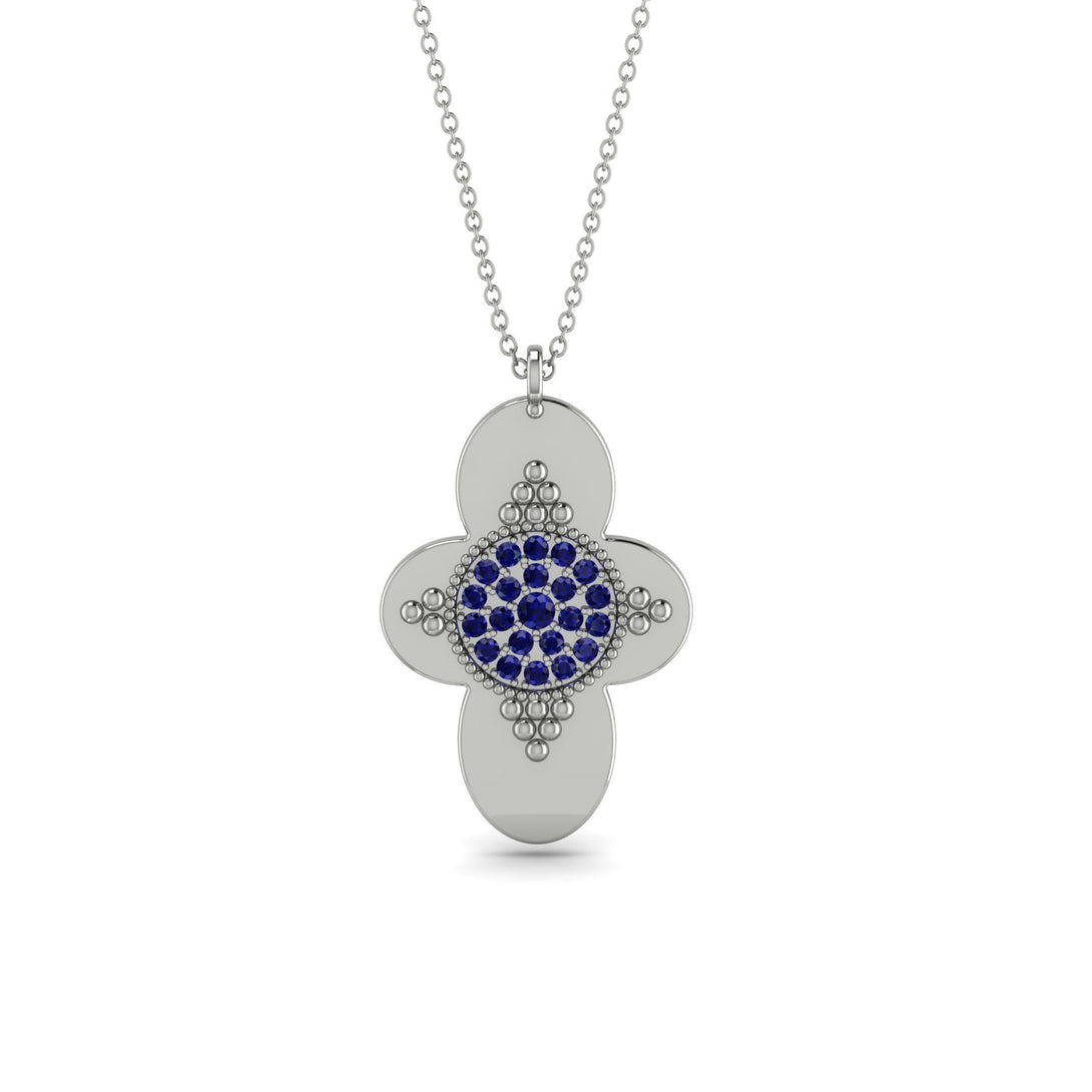 Unique Sapphire Cross Amulet - Grayson No. 15