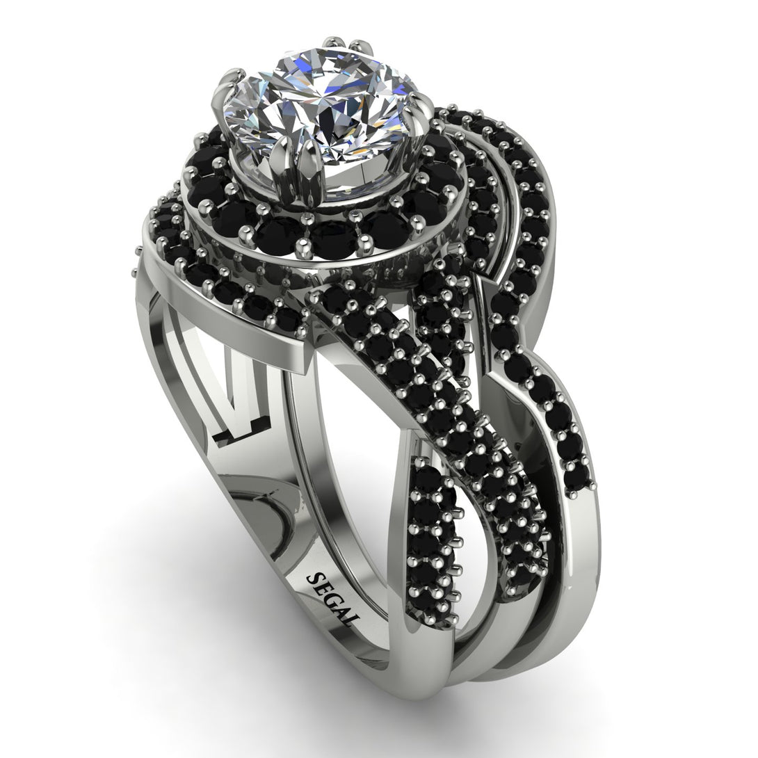 Unique Diamond Halo Bridal Set - Jessica No. 33