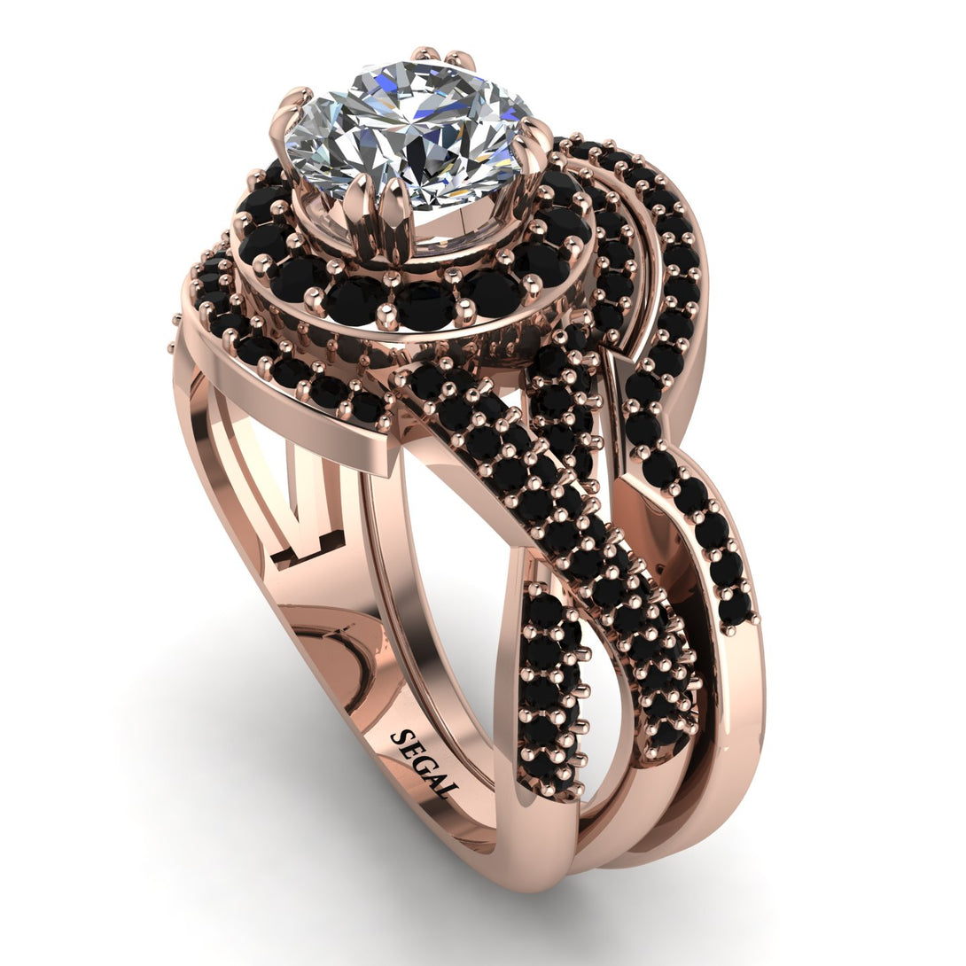Unique Diamond Halo Bridal Set - Jessica No. 32