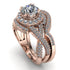 Unique Diamond Halo Bridal Set - Jessica No. 2 image 1