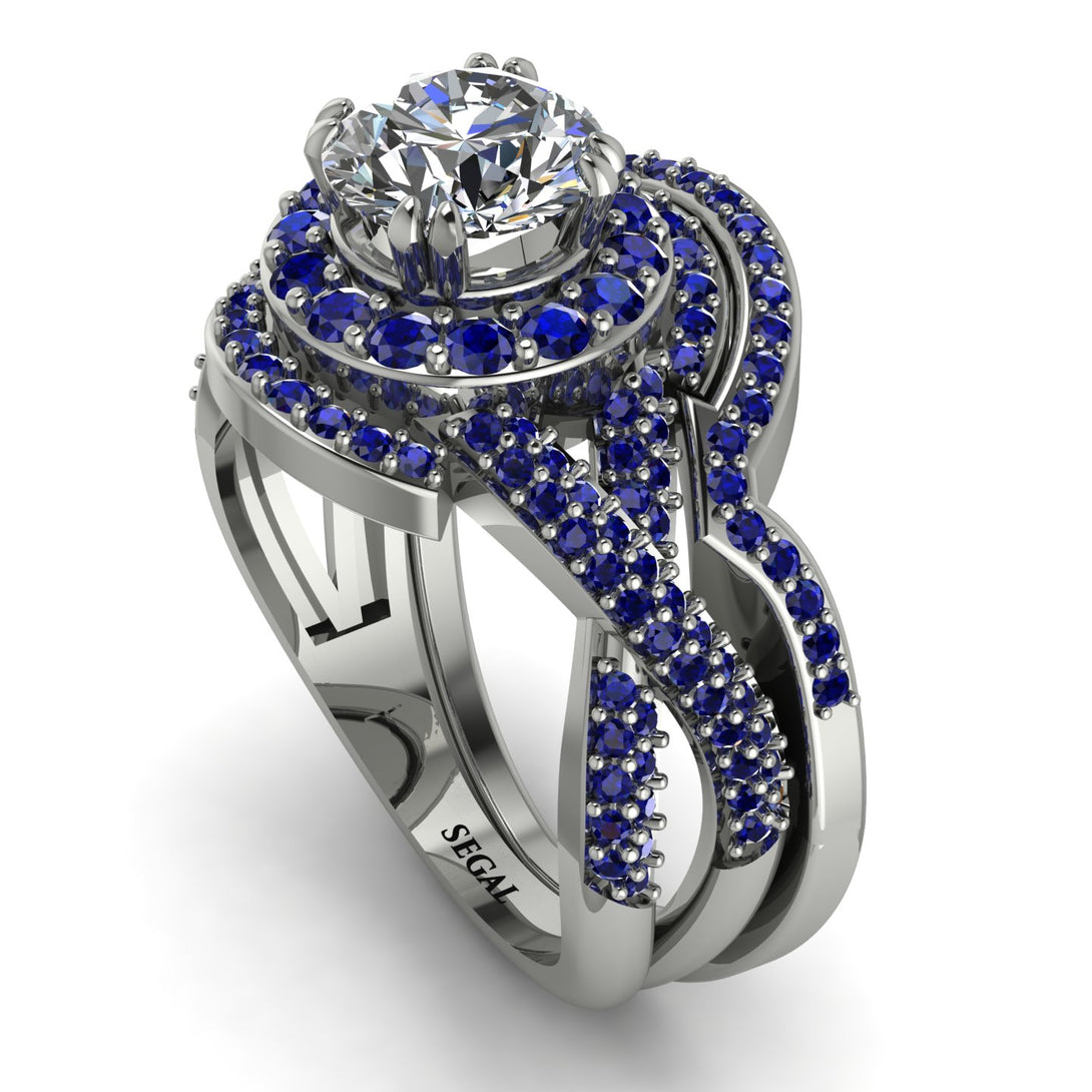 Unique Diamond Halo Bridal Set - Jessica No. 63